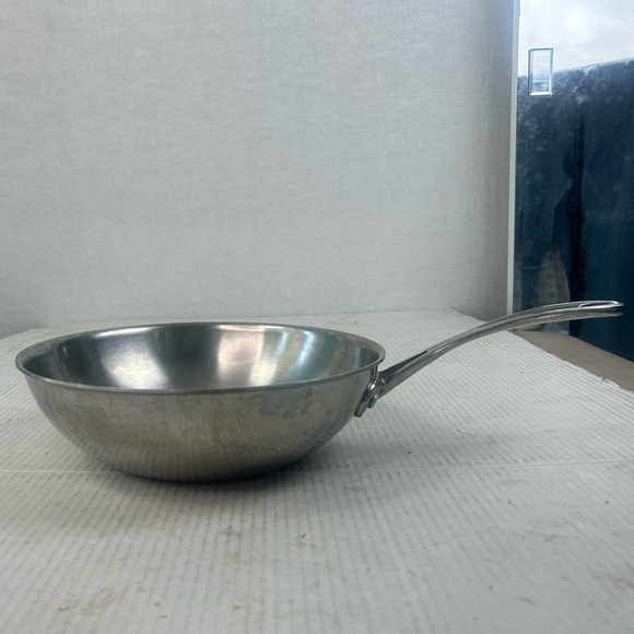 Calphalon Stainless Steel 10” Wok 165 Flat Bottom Cooking Pan - Picture 6 of 11